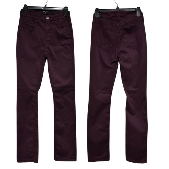 JEN7 by 7 For All Mankind - Sateen Slim Straight Leg Jeans (Plum) - Picture 3 of 4